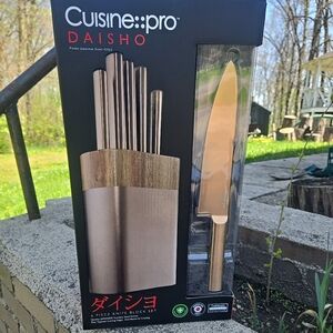 Cuisine Pro Daiso Gold Knife Set with Block